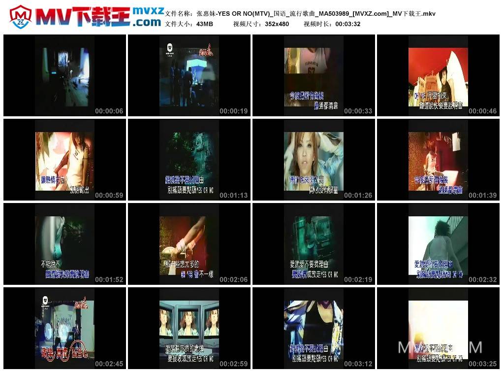 张惠妹-YES OR NO(MTV)_国语_流行歌曲_MA503989
